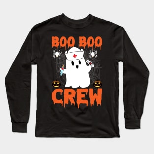 Boo Boo Crew Nurse Shirts Halloween Nurse Shirts for Women Long Sleeve T-Shirt